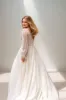 A-Line Sweep-Brush Train Lace Tulle Wedding Dress CW3504 sold by Cocomelody