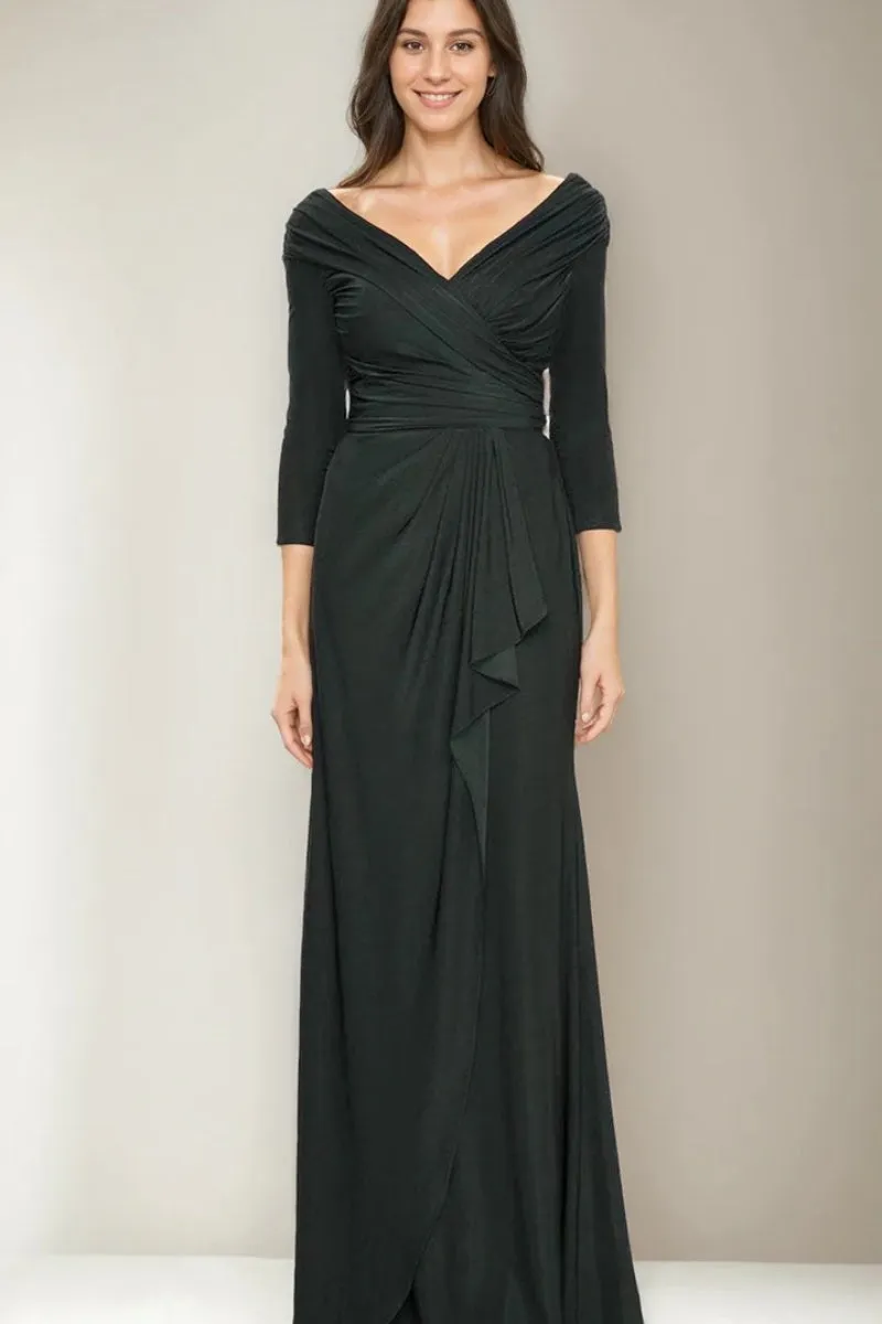 Sheath Column V Neck 3/4 Sleeves Ruffles Mother Dresses CM0351 sold by Cocomelody product image thumbnail 3
