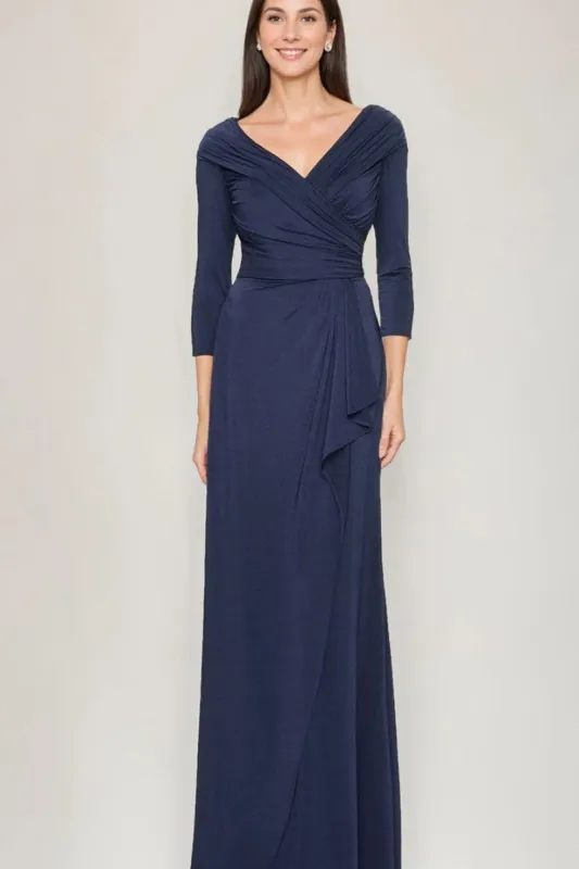 Sheath Column V Neck 3/4 Sleeves Ruffles Mother Dresses CM0351 sold by Cocomelody