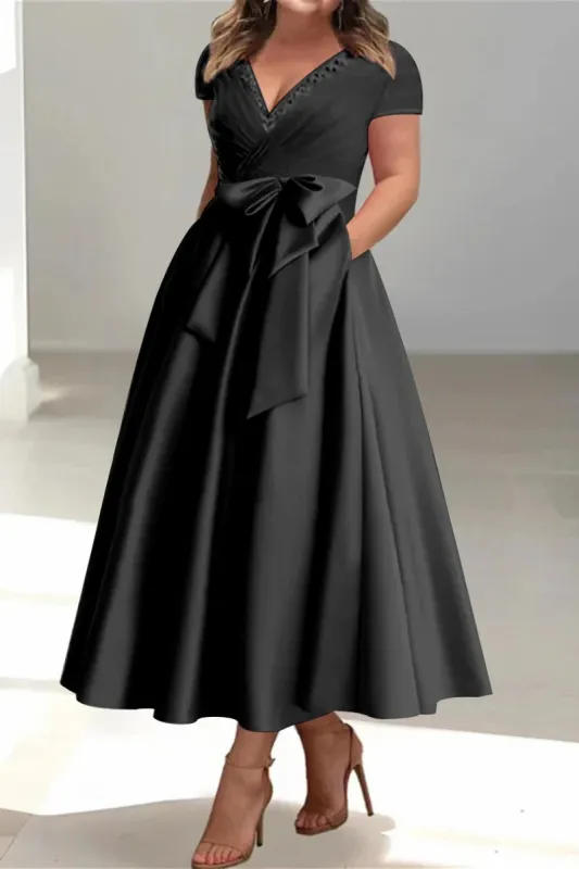 A Line V Neck Mother of the Bride Dresses with Pockets CM0350 sold by Cocomelody