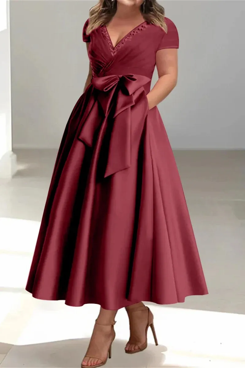 A Line V-Neck Mother of the Bride Dresses with Pockets CM0350 sold by Cocomelody product image thumbnail 5