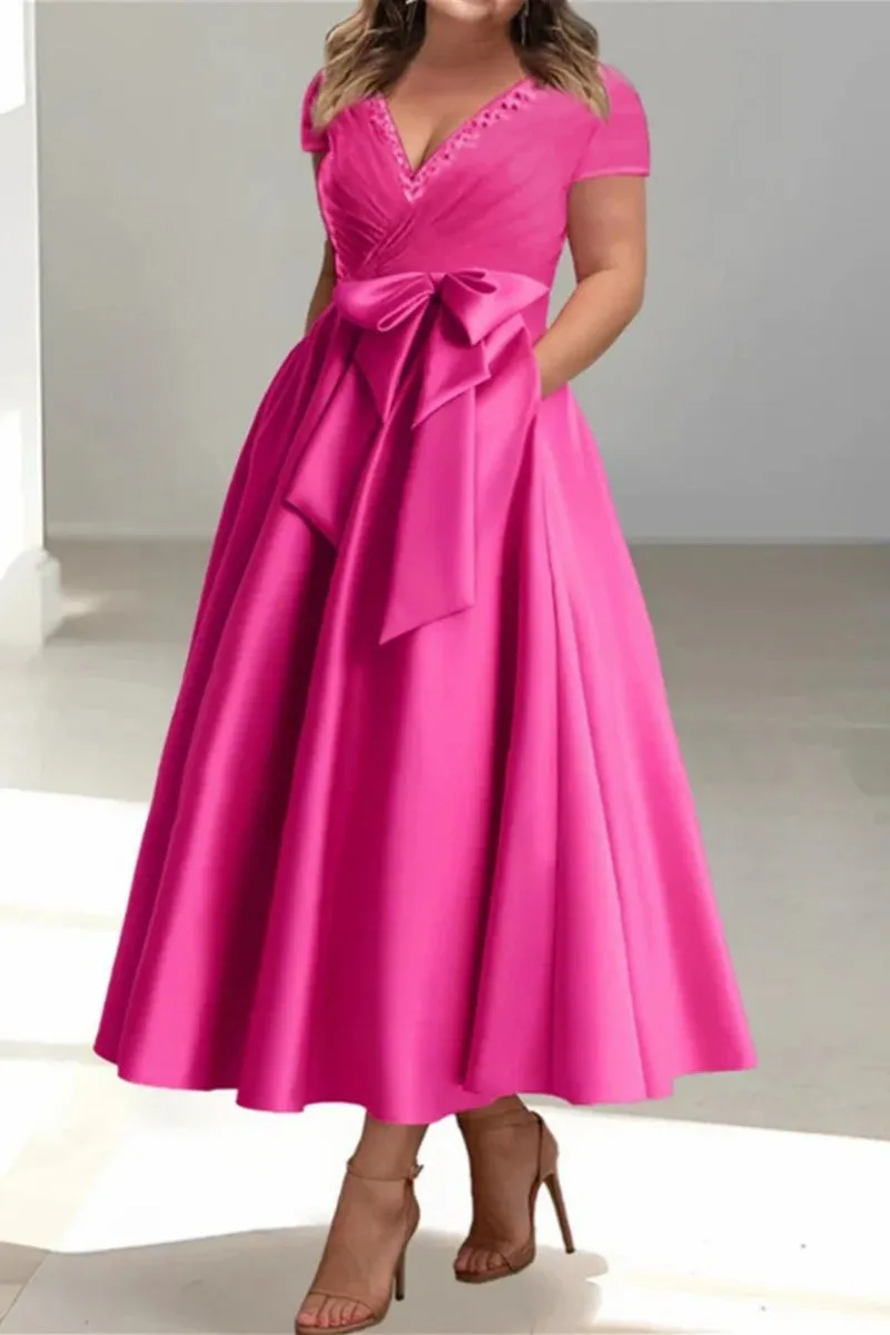 A Line V-Neck Mother of the Bride Dresses with Pockets CM0350 sold by Cocomelody product image thumbnail 3