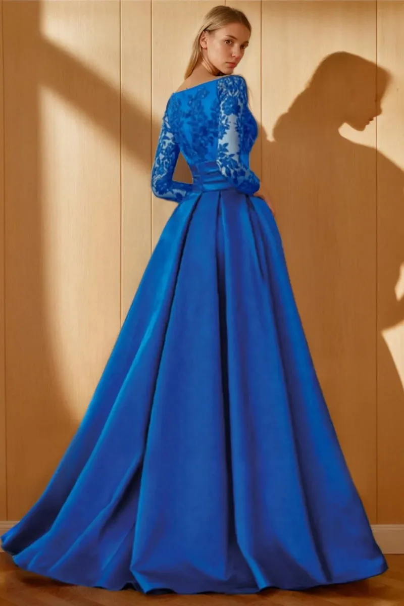 A Line Off the Shoulder 3/4 Length Sleeves Floor Length Mother Dresses CM0349 sold by Cocomelody product image thumbnail 2