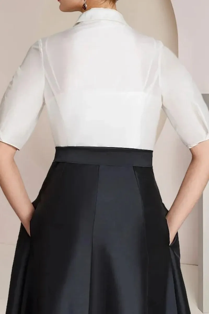 A Line Shirt Collar Short Sleeves Floor Length 2 pieces Mother Dresses CM0347 sold by Cocomelody product image thumbnail 4