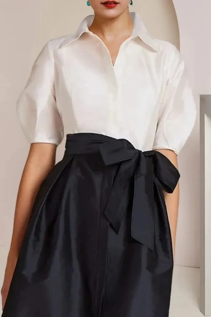 A Line Shirt Collar Short Sleeves Floor Length 2 pieces Mother Dresses CM0347 sold by Cocomelody product image thumbnail 5