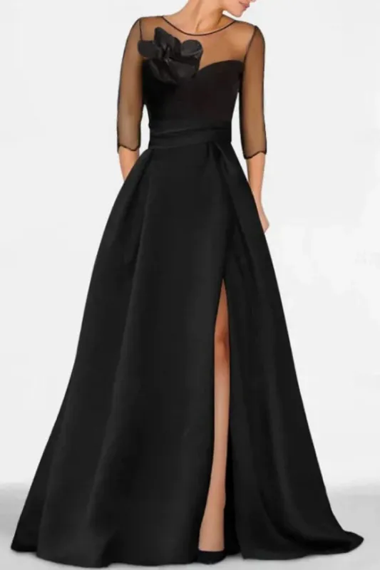 A Line Sweetheart 3/4 Sleeves High Split Mother Dresses CM0338 sold by Cocomelody