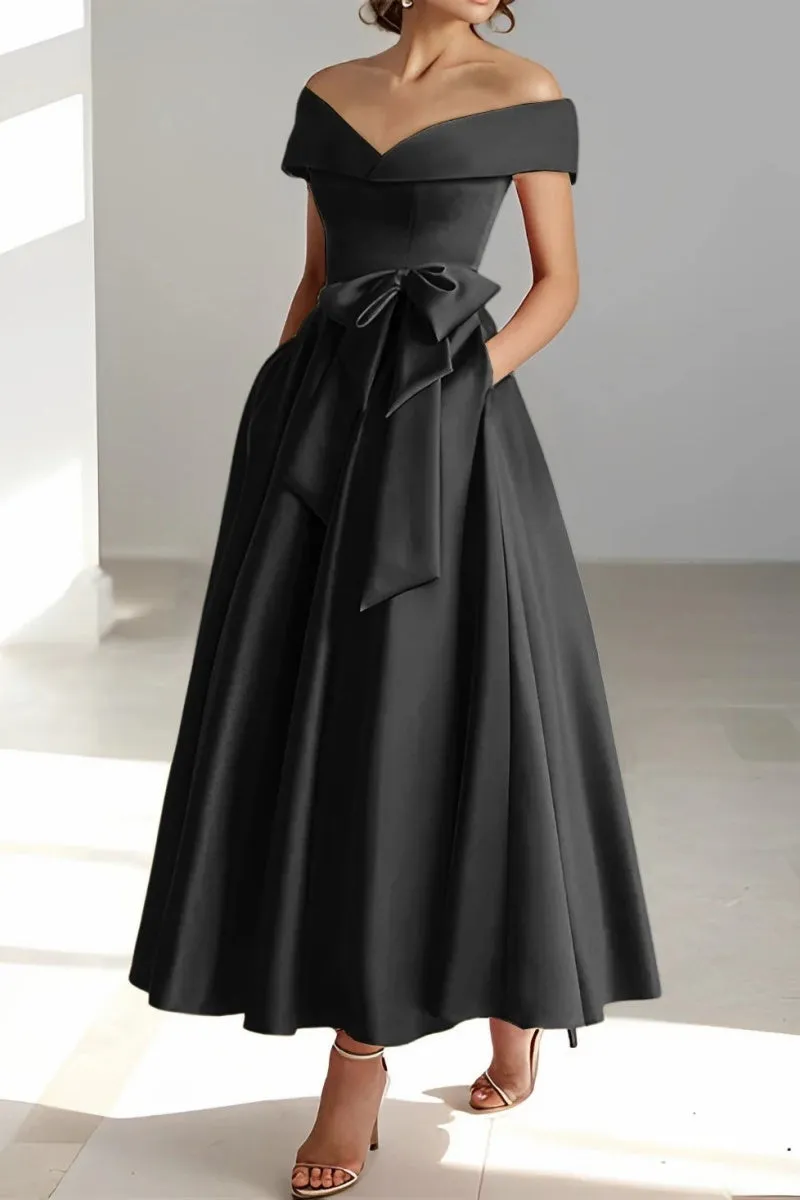 Off The Shoulder Sleeveless Ankle Length Mother Dresses CM0332 sold by Cocomelody product image thumbnail 5