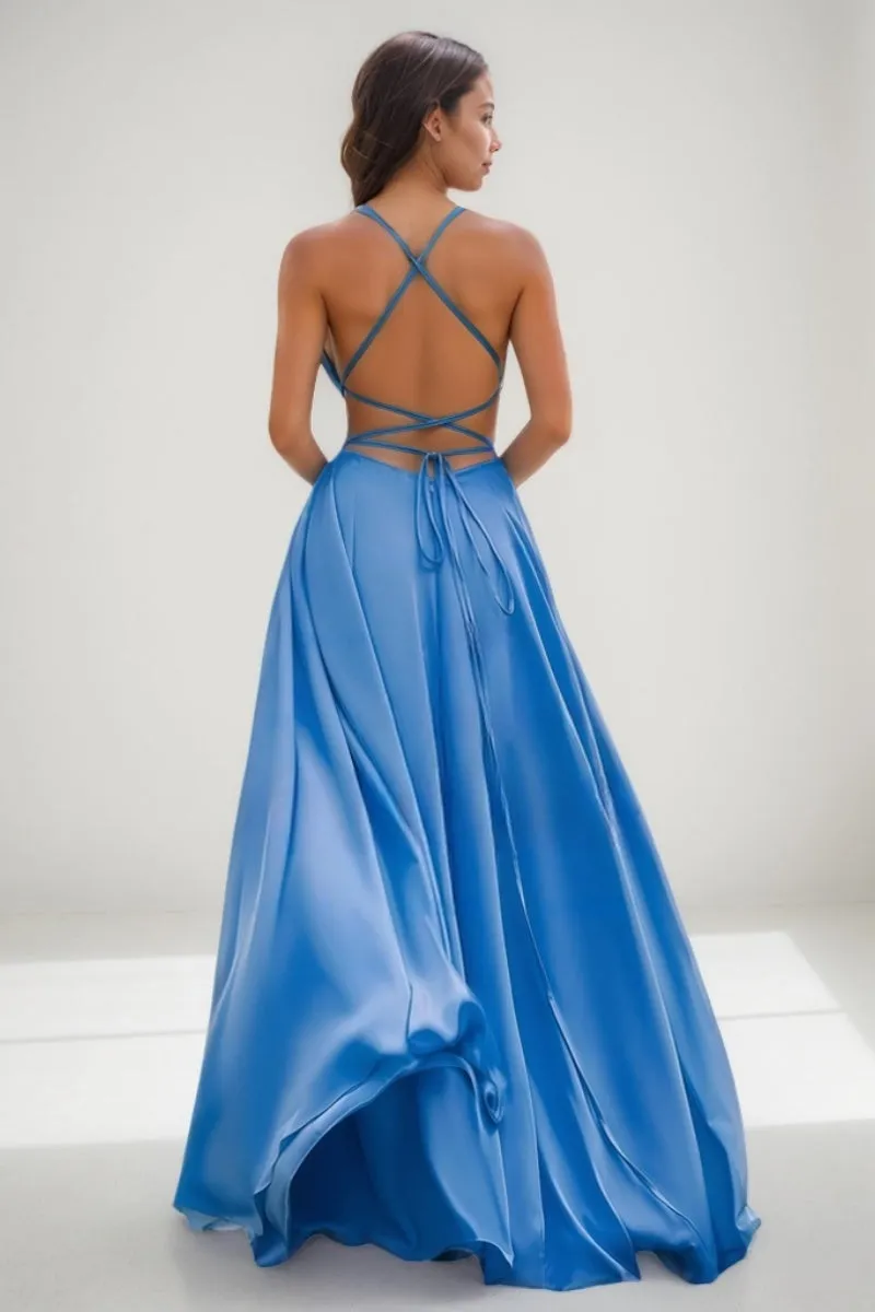Classic A-Line Spaghetti Straps Chiffon Prom Dresses CS0768 sold by Cocomelody product image thumbnail 2