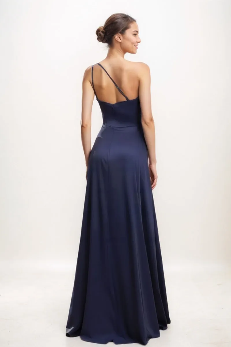 Elegant A-Line One-Shoulder Satin Prom Dresses CS0767 sold by Cocomelody product image thumbnail 2