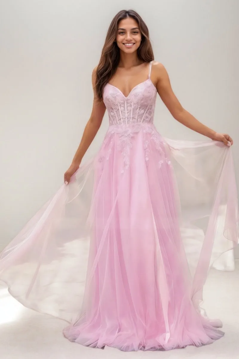 A-Line V-Neck Silk Like Satin Prom Dresses CS0764 sold by Cocomelody