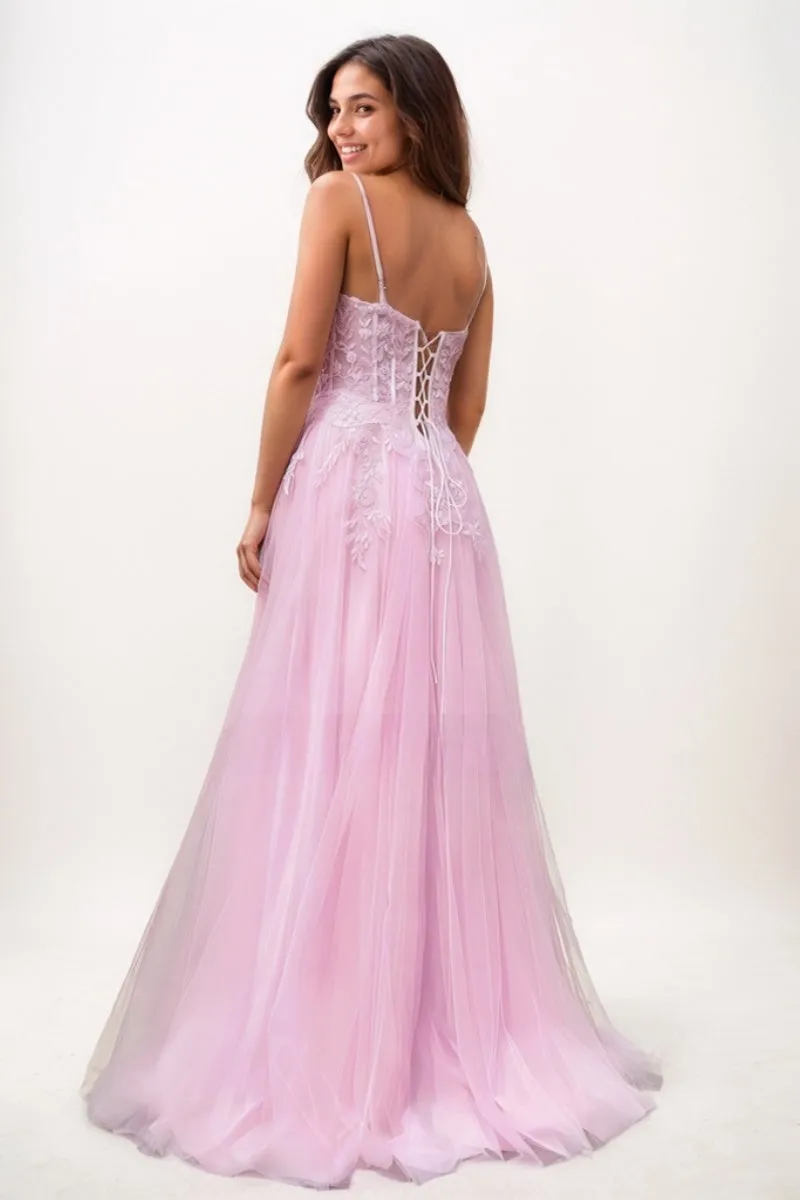 A-Line V-Neck Silk Like Satin Prom Dresses CS0764 sold by Cocomelody product image thumbnail 2
