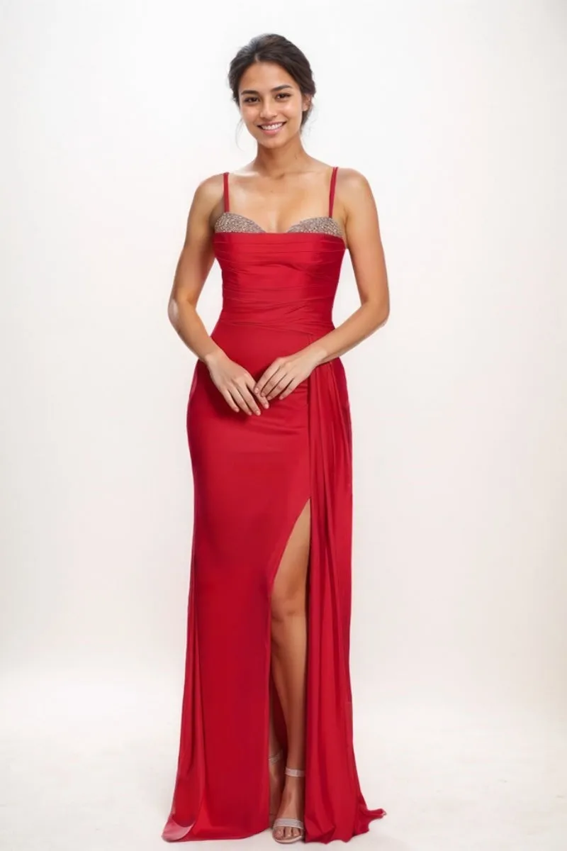 Princess Ball Gown Charmeuse Prom Dresses With Tiered Skirt CS0758 sold by Cocomelody product image thumbnail 3