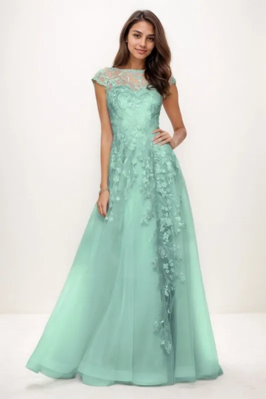 Simple Off-The-Shoulder Ruched High Split Prom Dresses CS0746 sold by Cocomelody