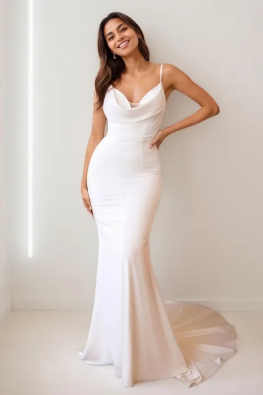 Mermaid Sweep Train Chiffon Prom Dresses CS0719 sold by Cocomelody