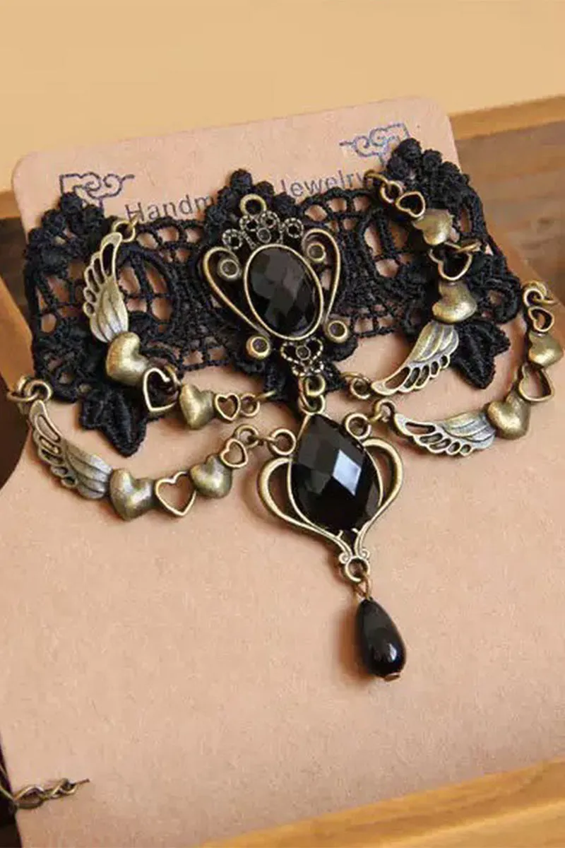 Lace and Alloy Necklaces with Crystals 630482029009 sold by Cocomelody product image thumbnail 2