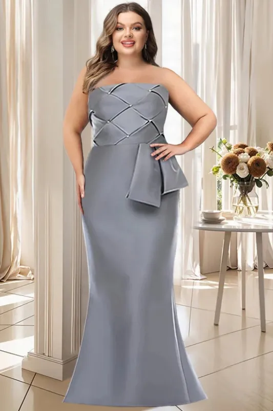 Mermaid Strapless Sleeveless Floor Length Mother Dresses CM0371 sold by Cocomelody