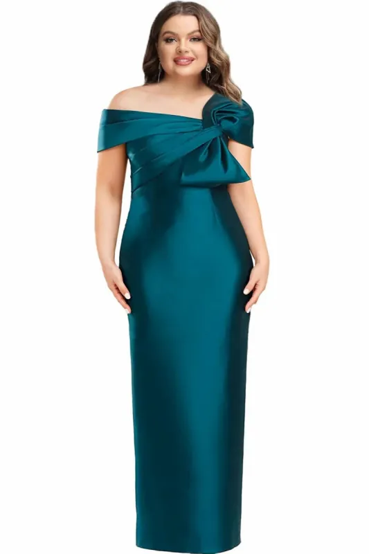 Sheath One Shoulder Floor Length Mother Dresses with Bow CM0368 sold by Cocomelody