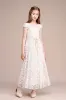 A-Line Scoop Neck Cap Sleeve Midi Lace Flower Girl Dresses 728805443986 sold by Cocomelody