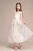 A-Line Scoop Neck Cap Sleeve Midi Lace Flower Girl Dresses 728805443986 sold by Cocomelody