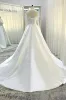 A-Line Court Train Mikado Lace Wedding Dress CW3335 sold by Cocomelody
