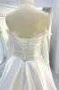 A-Line Court Train Mikado Lace Wedding Dress CW3335 sold by Cocomelody