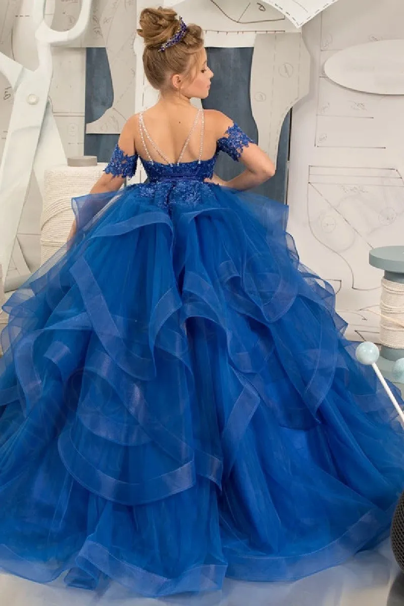 Ball Gown Floor Length Tulle Lace Flower Girl Dress 687176148616 sold by Cocomelody product image thumbnail 4