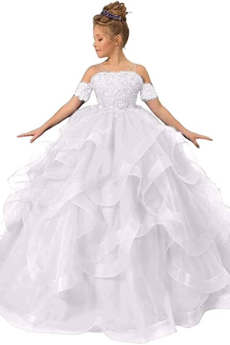 Ball Gown Floor Length Tulle Lace Flower Girl Dress 687176148616 sold by Cocomelody