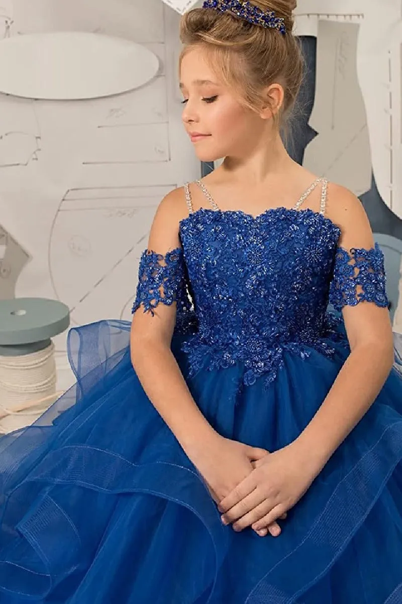 Ball Gown Floor Length Tulle Lace Flower Girl Dress 687176148616 sold by Cocomelody product image thumbnail 5