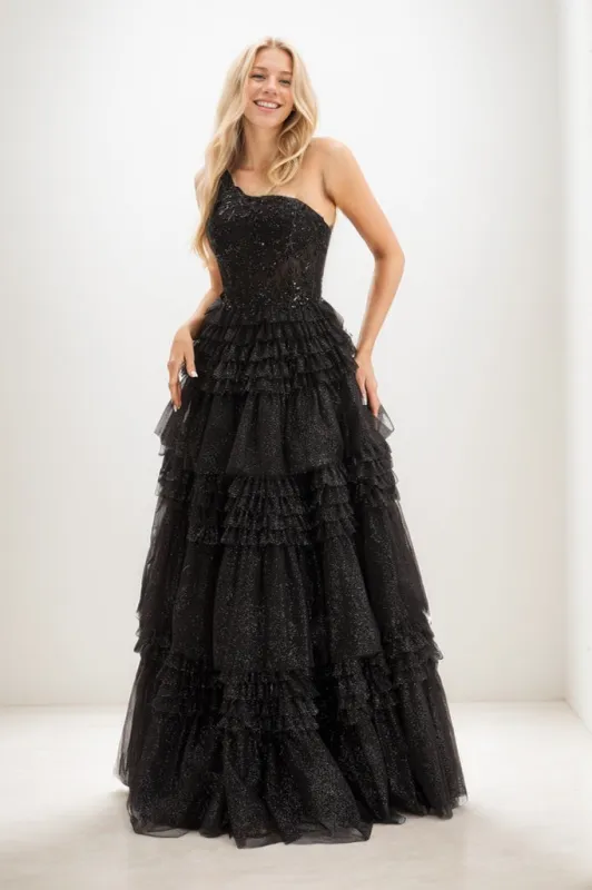 A Line Floor Length Tulle Prom Dresses CS0936 sold by Cocomelody