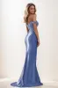 Off-The-Shoulder High Split Sweep Train Prom Dresses CS0803 sold by Cocomelody