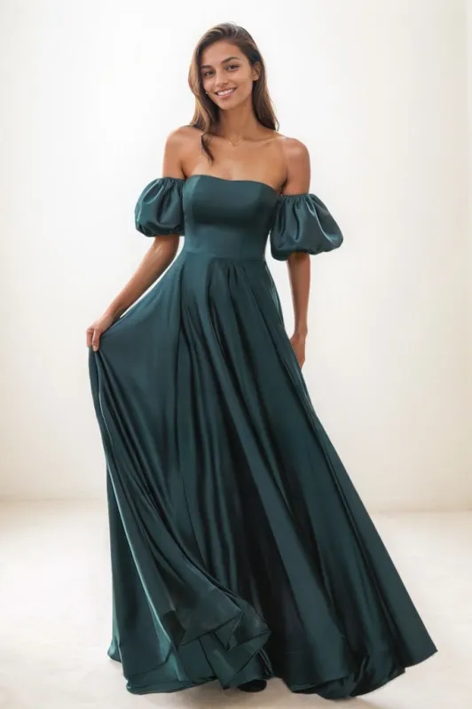Off-Shoulder A-Line Floor-Length Prom Dresses CS0800 sold by Cocomelody