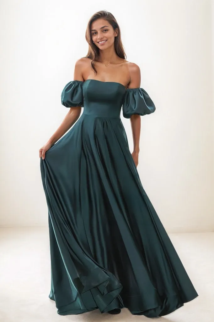 Off-Shoulder A-Line Floor-Length Prom Dresses CS0800 sold by Cocomelody