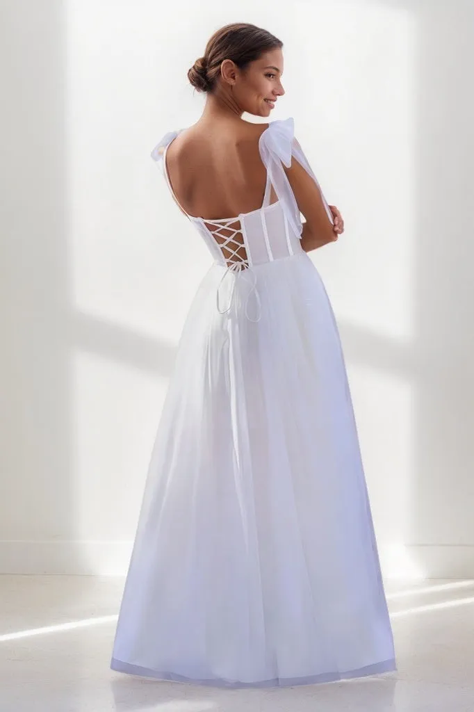 Classic Bow(s) Straps Sweetheart Corset Prom Dresses CS0778 sold by Cocomelody product image thumbnail 2