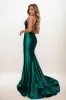 Sweetheart Corset High Split Mermaid Sweep Train Satin Prom Dresses CS0851 sold by Cocomelody