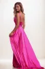 Minimalistic Cowl Neck Spaghetti Straps Silk Like Satin Prom Dresses CS0841 sold by Cocomelody