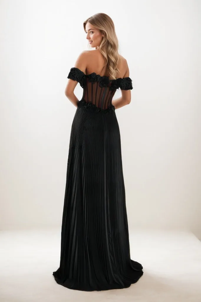 Off The Shoulder High Split Sweep Train Prom Dresses CS0812 sold by Cocomelody product image thumbnail 2