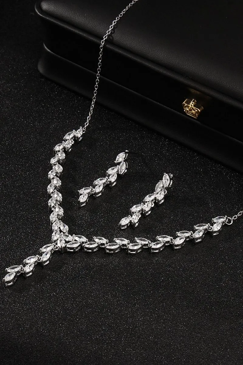 Gorgeous Zircon Earrings/Necklace Jewelry Sets (Set of 2) 702777627165 sold by Cocomelody product image thumbnail 2