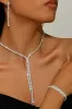 Classic Zircon Wedding Bracelet/Earrings/Necklace Jewelry Sets (Set of 3) 845056946494 sold by Cocomelody