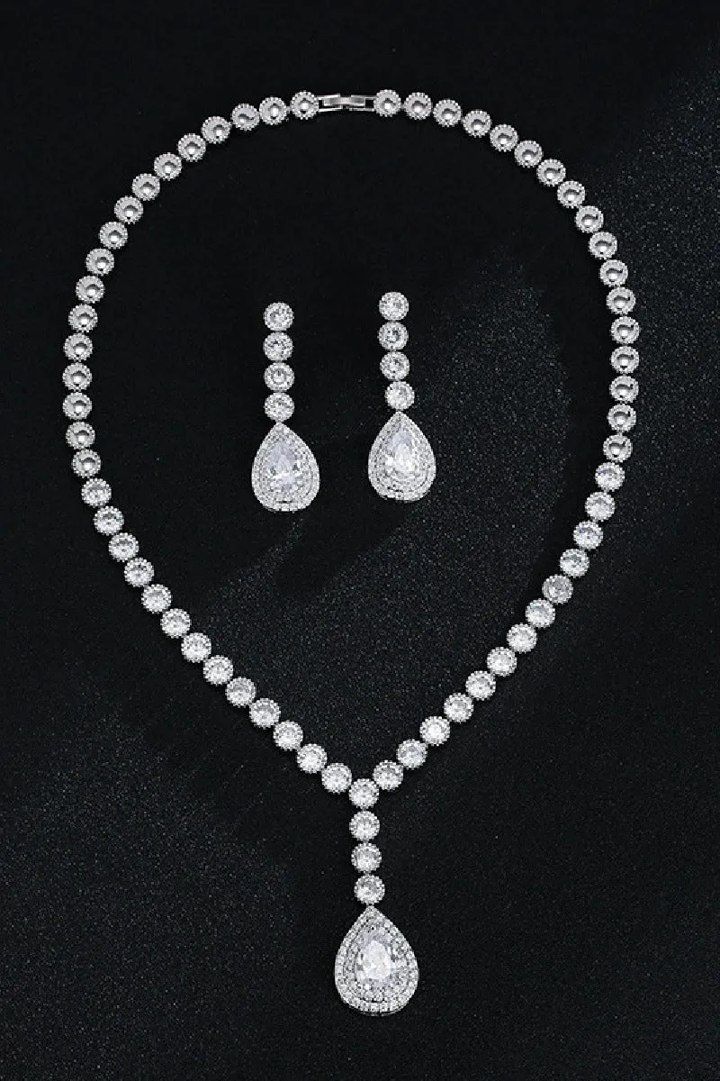 Gorgeous Zircon Earrings/Necklace Jewelry Sets (Set of 2) 702764815986 sold by Cocomelody product image thumbnail 5