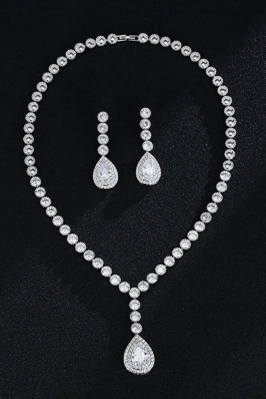 Gorgeous Zircon Earrings/Necklace Jewelry Sets (Set of 2) 702764815986 sold by Cocomelody
