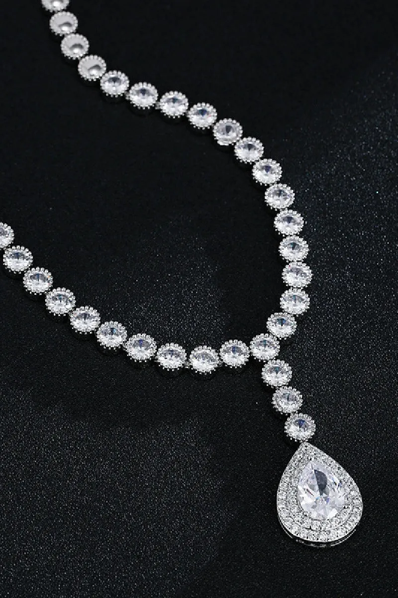 Gorgeous Zircon Earrings/Necklace Jewelry Sets (Set of 2) 702764815986 sold by Cocomelody product image thumbnail 2