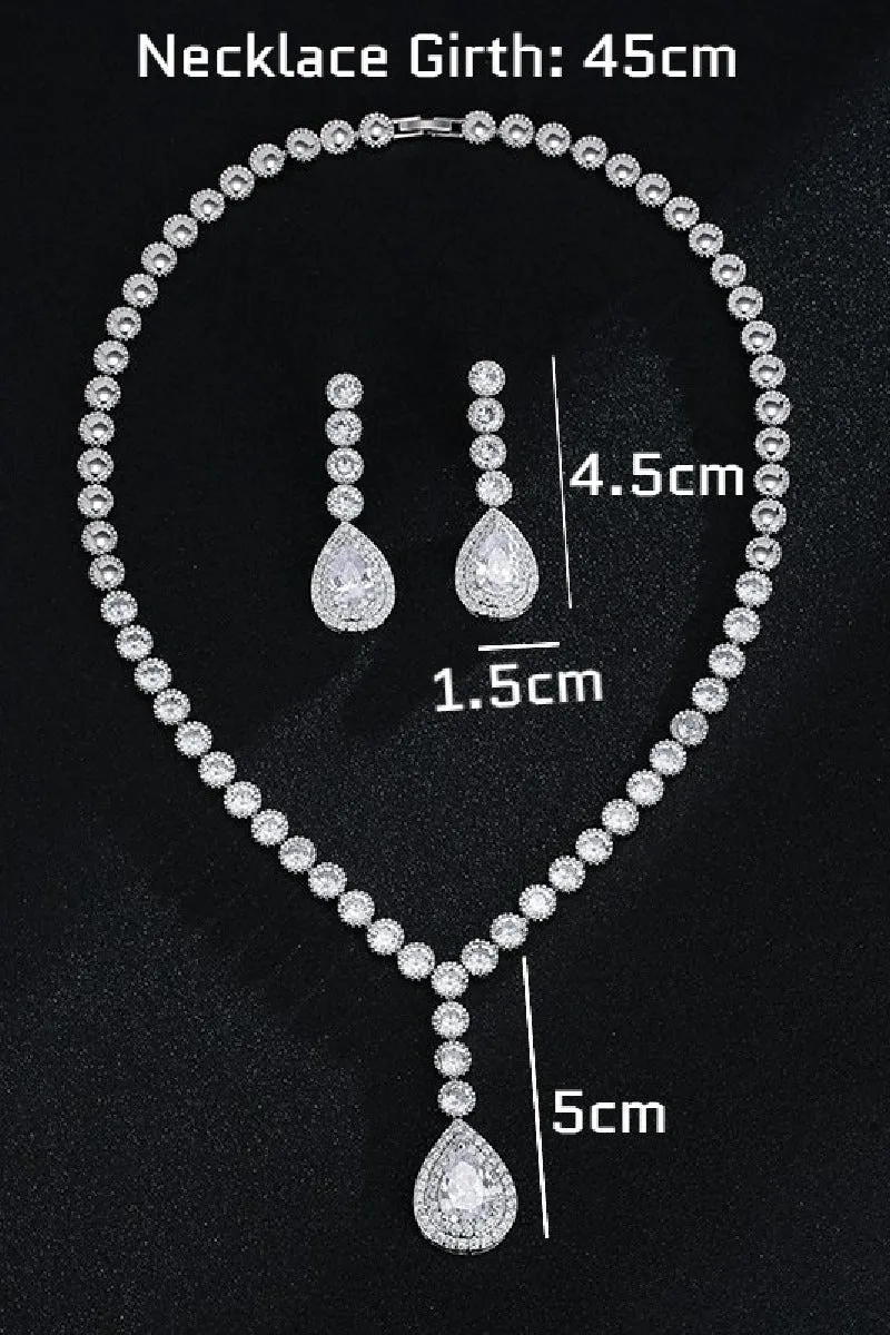 Gorgeous Zircon Earrings/Necklace Jewelry Sets (Set of 2) 702764815986 sold by Cocomelody product image thumbnail 4