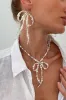 Classic Pearl/ Wedding Earrings/Necklace Jewelry Sets (Set of 2) 911142632859 sold by Cocomelody