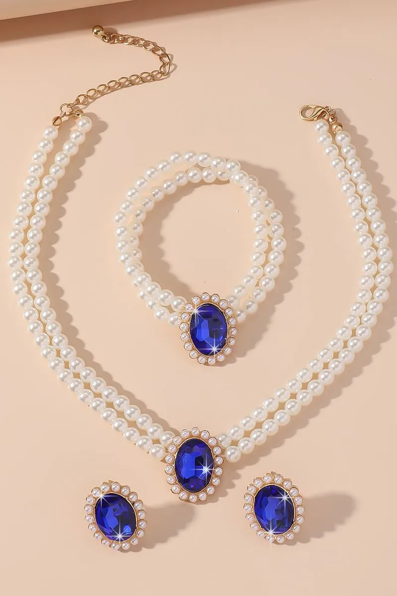 Classic Pearl/Bracelet/ Wedding Earrings/Necklace Jewelry Sets (Set of 3) 808578164285 sold by Cocomelody product image thumbnail 5
