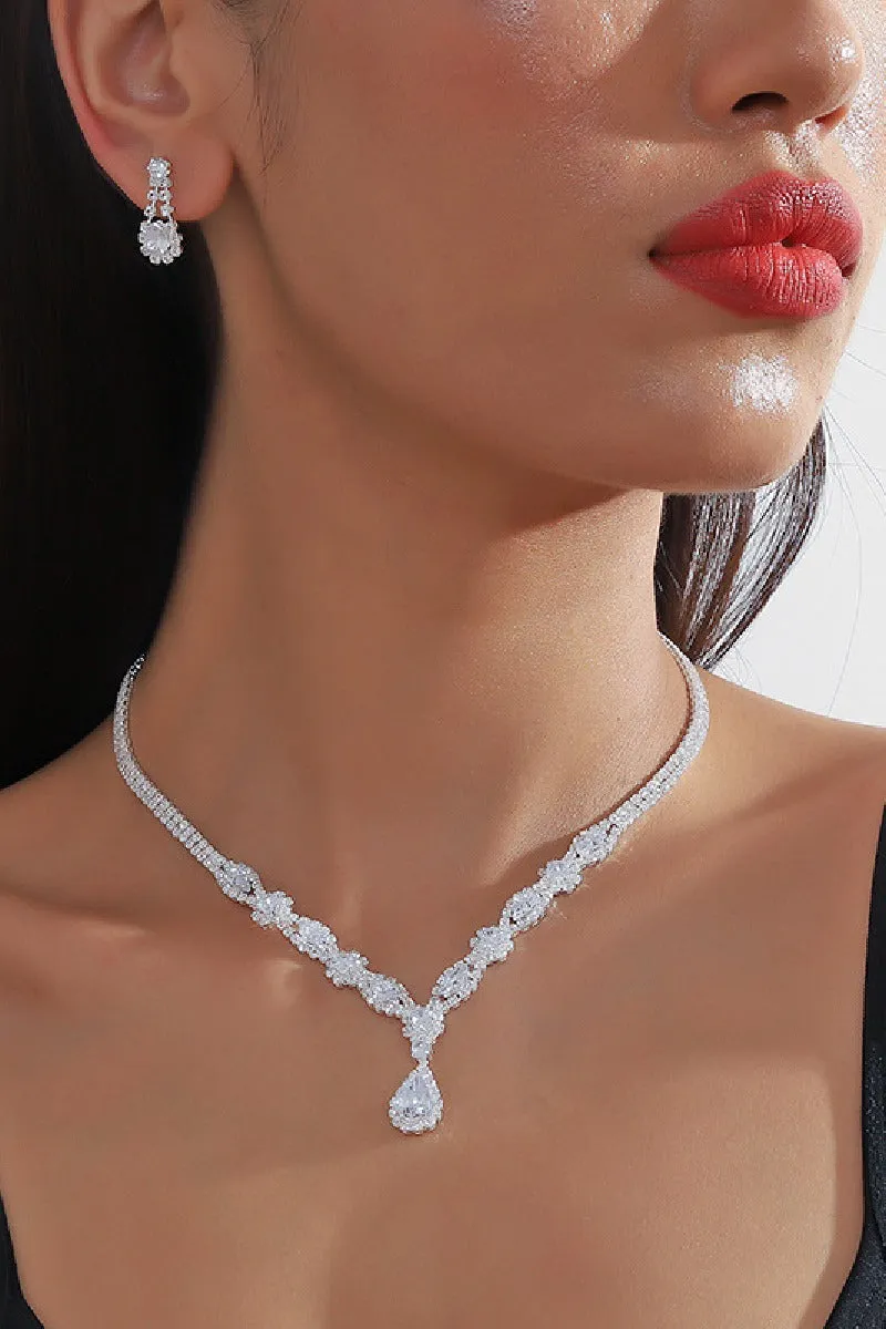 Gorgeous Zircon Earrings/Necklace Jewelry Sets (Set of 2) 737171017097 sold by Cocomelody product image thumbnail 2