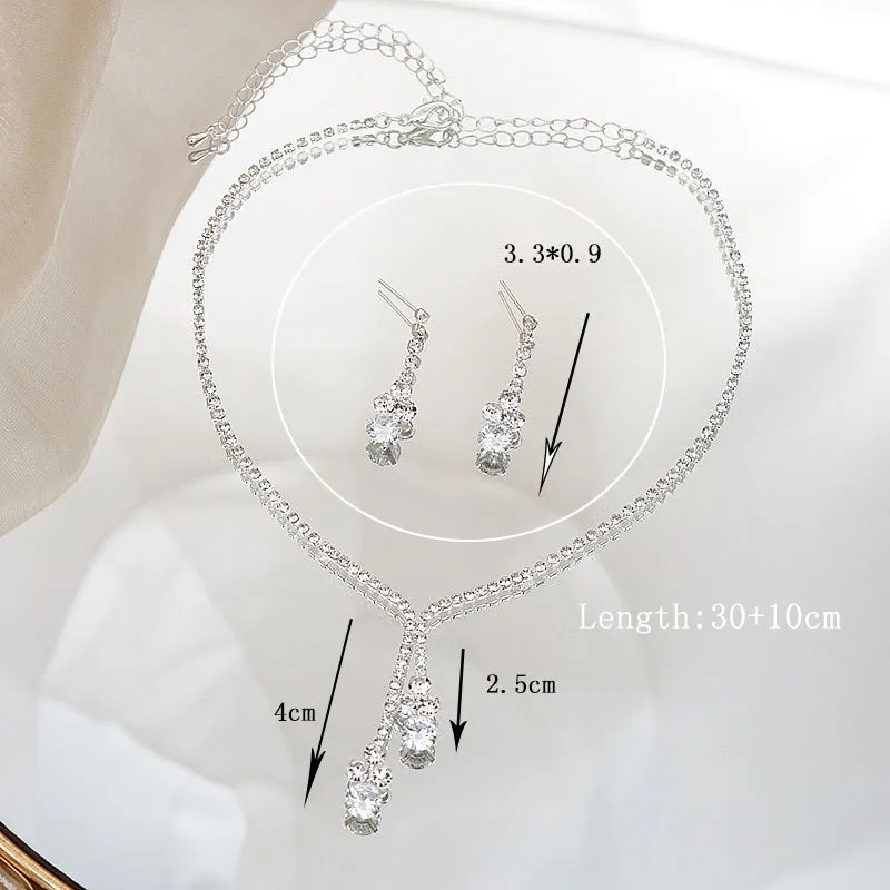 Gorgeous Zircon Earrings/Necklace Jewelry Sets (Set of 2) 680230262045 sold by Cocomelody product image thumbnail 4