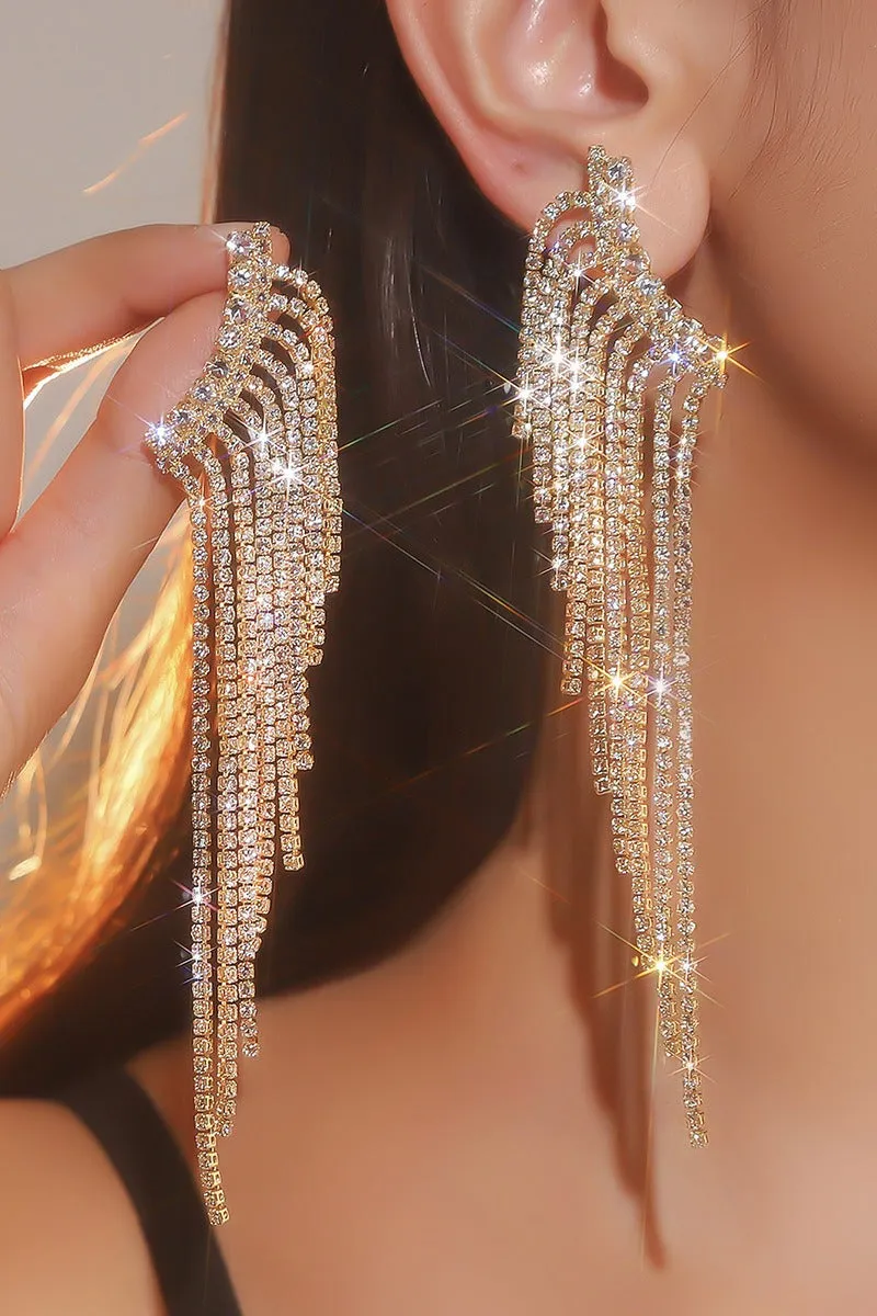 Rhinestone/Tassels Drop Earrings 714949471813 sold by Cocomelody product image thumbnail 5