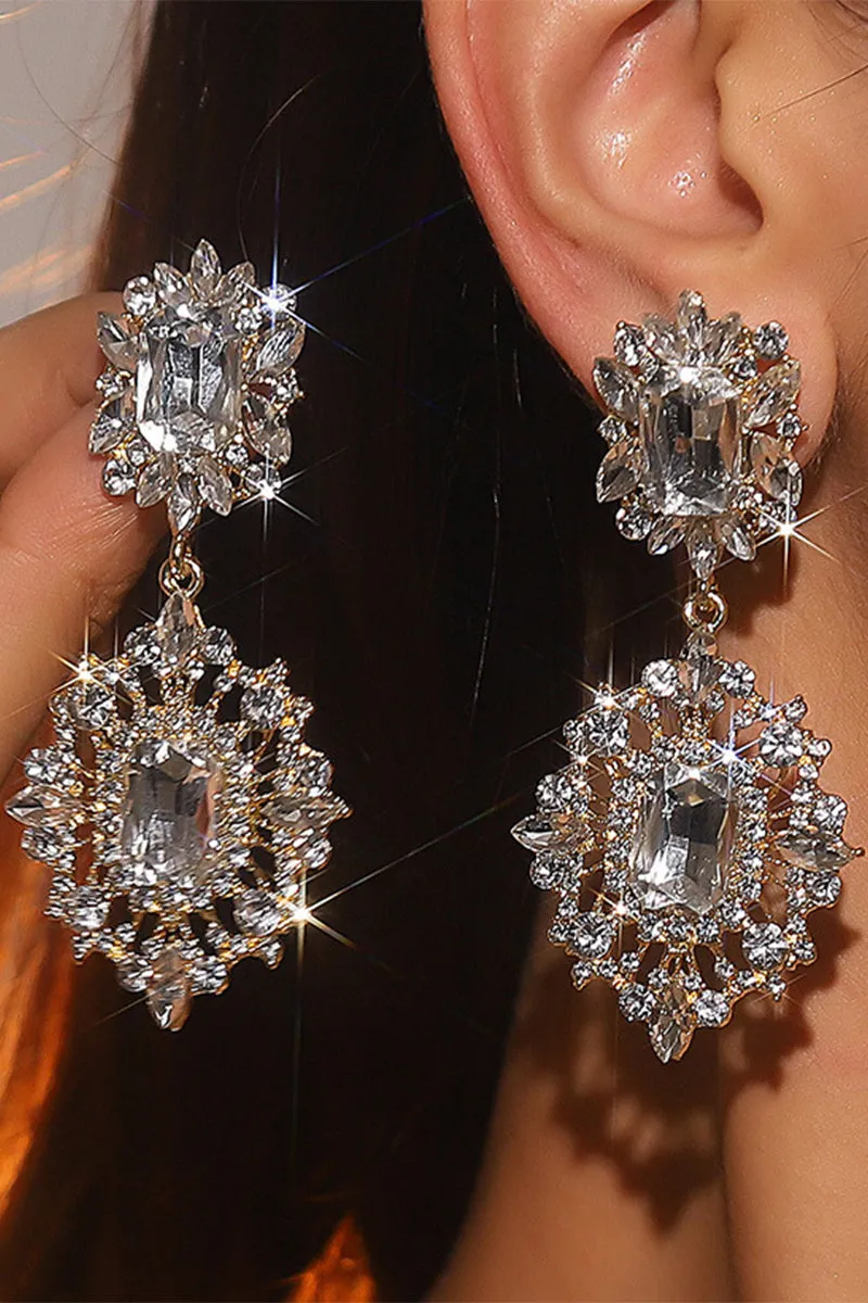 Luxurious Rhinestone Drop Earrings 888875828355 sold by Cocomelody product image thumbnail 5