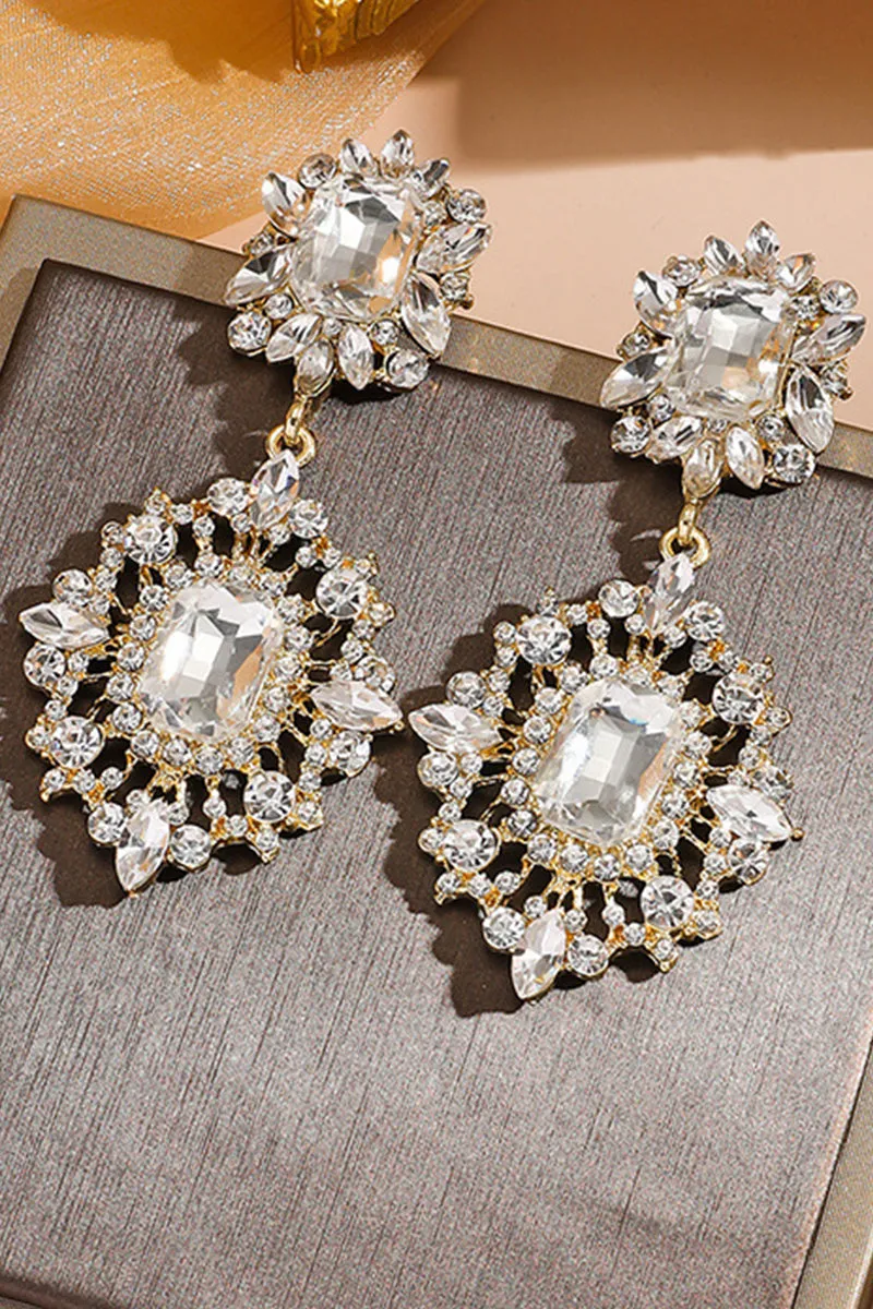 Luxurious Rhinestone Drop Earrings 888875828355 sold by Cocomelody product image thumbnail 2