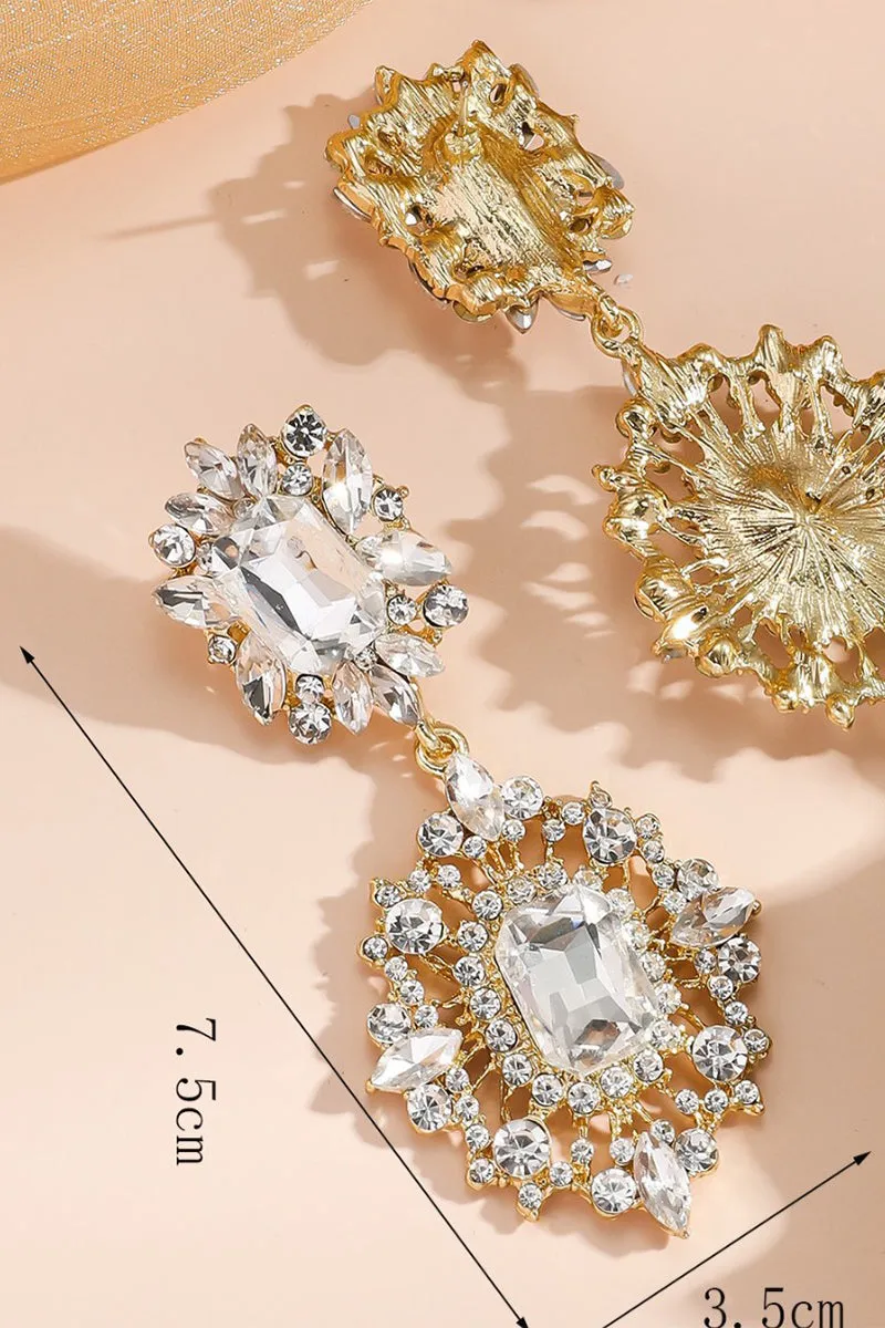 Luxurious Rhinestone Drop Earrings 888875828355 sold by Cocomelody product image thumbnail 4